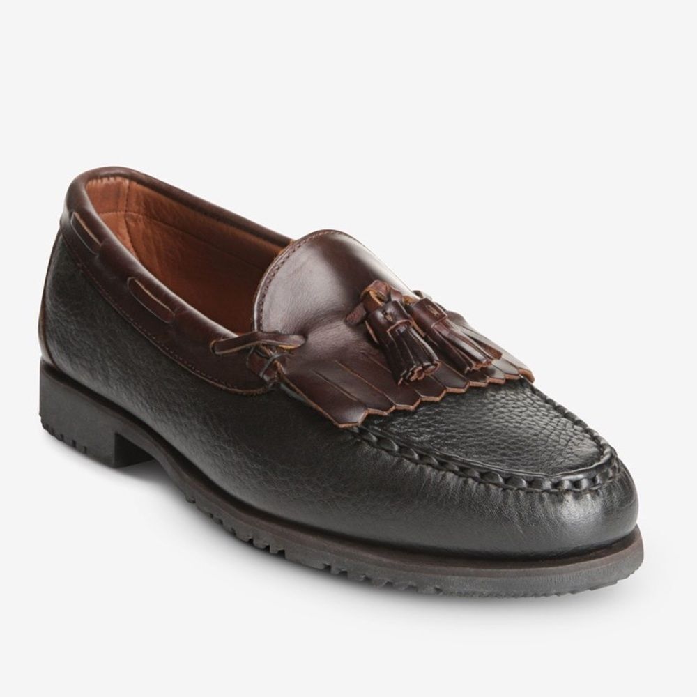 Allen Edmonds Size 8.5 D Nashua Tassel Loafers Slip On Dress‎ Shoes Black/Brown